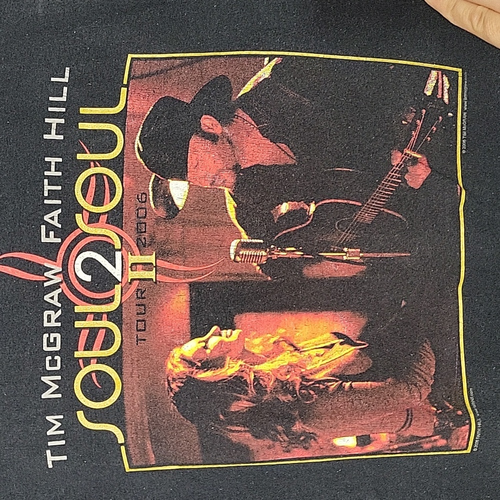 Vintage Y2K TIM MCGRAW FAITH HILL SOUL 2 SOUL TOUR 2006 CONCERT SHIRT LARGE - Picture 6 of 10